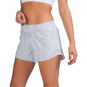Lululemon Athletica Marble Periwinkle Athletic Hotty Hot Low rise Shorts